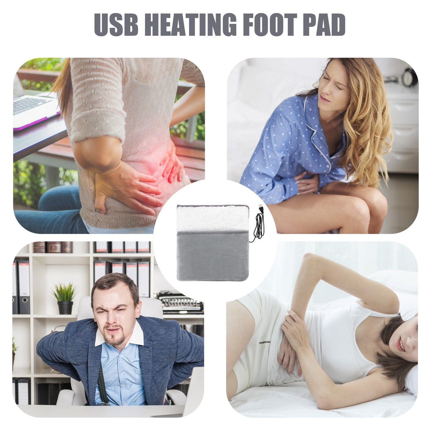 Heating Pad Usb Electric Heater For Feet Warm Slippers Winter Hand